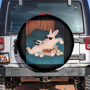 Easter Bunny Iced Coffee Spare Tire Cover Funny Animal Meme TS14 No hole Black Print Your Wear