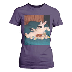 Easter Bunny Iced Coffee T Shirt For Women Funny Animal Meme TS14 Purple Print Your Wear