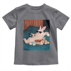 Easter Bunny Iced Coffee Toddler T Shirt Funny Animal Meme TS14 Charcoal Print Your Wear
