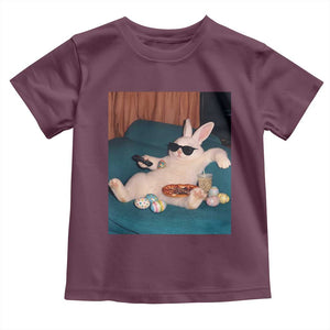 Easter Bunny Iced Coffee Toddler T Shirt Funny Animal Meme TS14 Maroon Print Your Wear