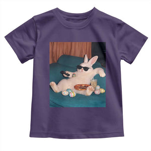 Easter Bunny Iced Coffee Toddler T Shirt Funny Animal Meme TS14 Purple Print Your Wear