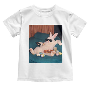 Easter Bunny Iced Coffee Toddler T Shirt Funny Animal Meme TS14 White Print Your Wear