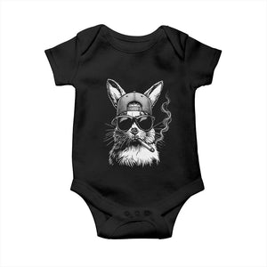 Funny Easter Bunny Smoking Meme Baby Onesie TS14 Black Print Your Wear