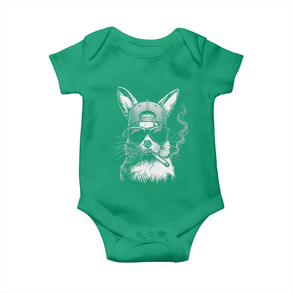 Funny Easter Bunny Smoking Meme Baby Onesie TS14 Irish Green Print Your Wear