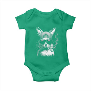 Funny Easter Bunny Smoking Meme Baby Onesie TS14 Irish Green Print Your Wear