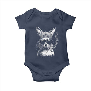 Funny Easter Bunny Smoking Meme Baby Onesie TS14 Navy Print Your Wear