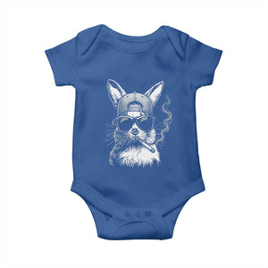Funny Easter Bunny Smoking Meme Baby Onesie TS14 Royal Blue Print Your Wear
