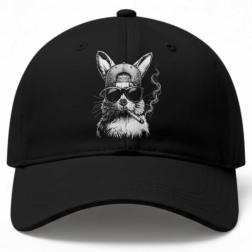 Funny Easter Bunny Smoking Meme Baseball Cap TS14 Print Your Wear