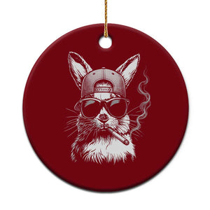 Funny Easter Bunny Smoking Meme Ceramic Ornament TS14 1pc Red Print Your Wear