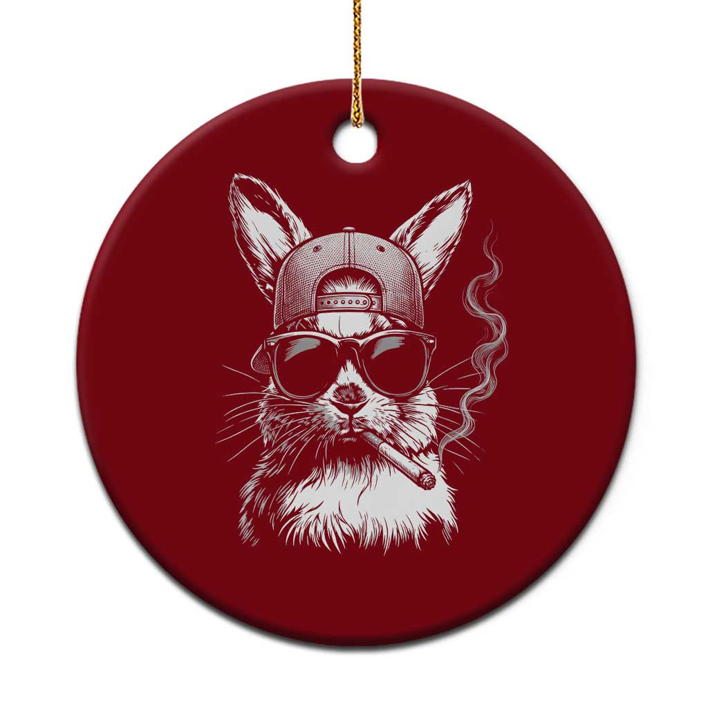 Funny Easter Bunny Smoking Meme Ceramic Ornament TS14 1pc Red Print Your Wear
