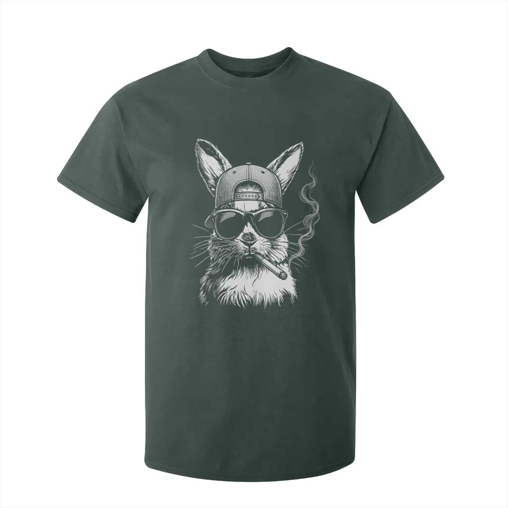 Funny Easter Bunny Smoking Meme T Shirt For Kid TS14 Dark Forest Green Print Your Wear