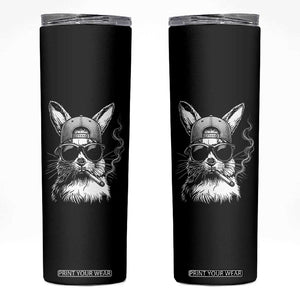 Funny Easter Bunny Smoking Meme Skinny Tumbler TS14 Black Print Your Wear