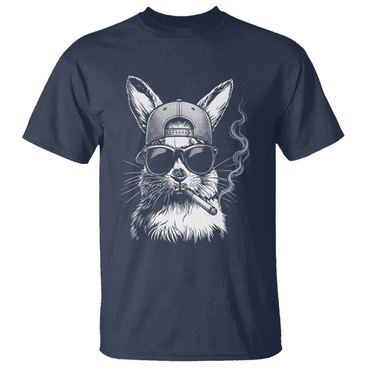 Funny Easter Bunny Smoking Meme T Shirt TS14 Navy Print Your Wear