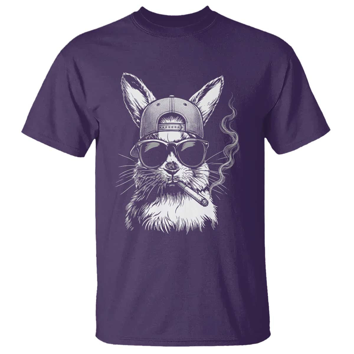 Funny Easter Bunny Smoking Meme T Shirt TS14 Purple Print Your Wear