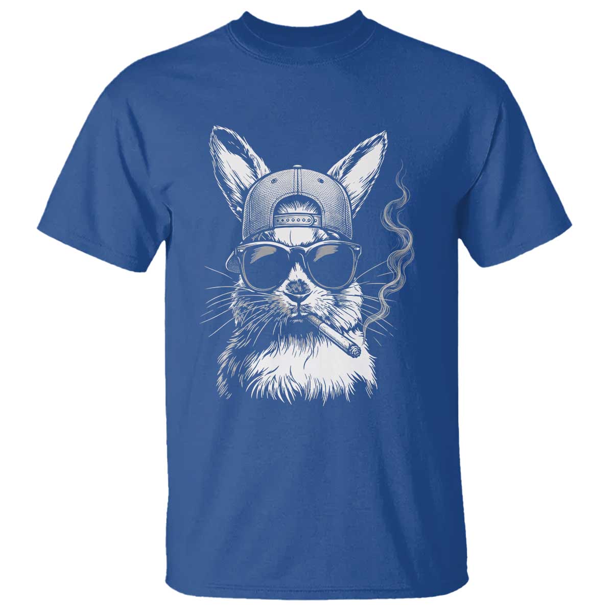 Funny Easter Bunny Smoking Meme T Shirt TS14 Royal Blue Print Your Wear