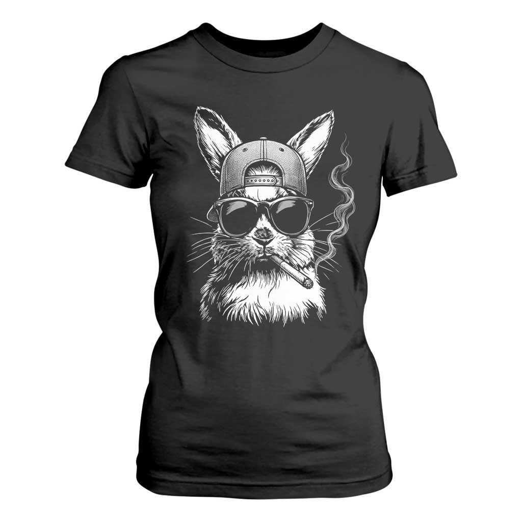 Funny Easter Bunny Smoking Meme T Shirt For Women TS14 Black Print Your Wear
