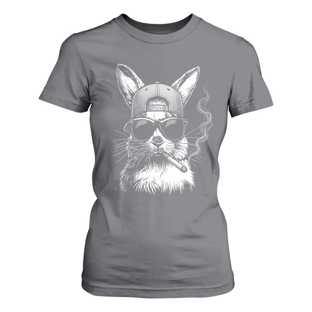 Funny Easter Bunny Smoking Meme T Shirt For Women TS14 Charcoal Print Your Wear