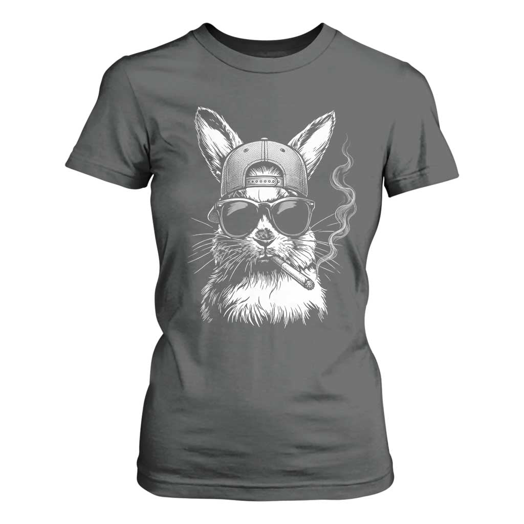 Funny Easter Bunny Smoking Meme T Shirt For Women TS14 Dark Heather Print Your Wear