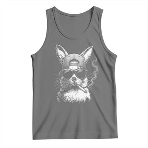 Funny Easter Bunny Smoking Meme Tank Top TS14 Black Heather Print Your Wear