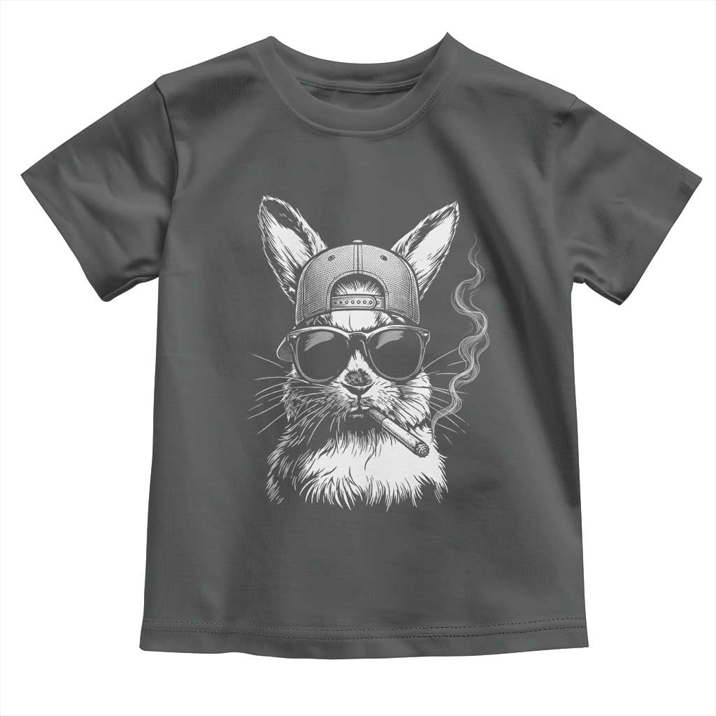 Funny Easter Bunny Smoking Meme Toddler T Shirt TS14 Dark Heather Print Your Wear