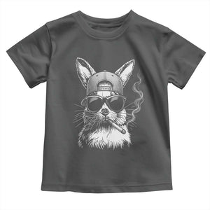 Funny Easter Bunny Smoking Meme Toddler T Shirt TS14 Dark Heather Print Your Wear