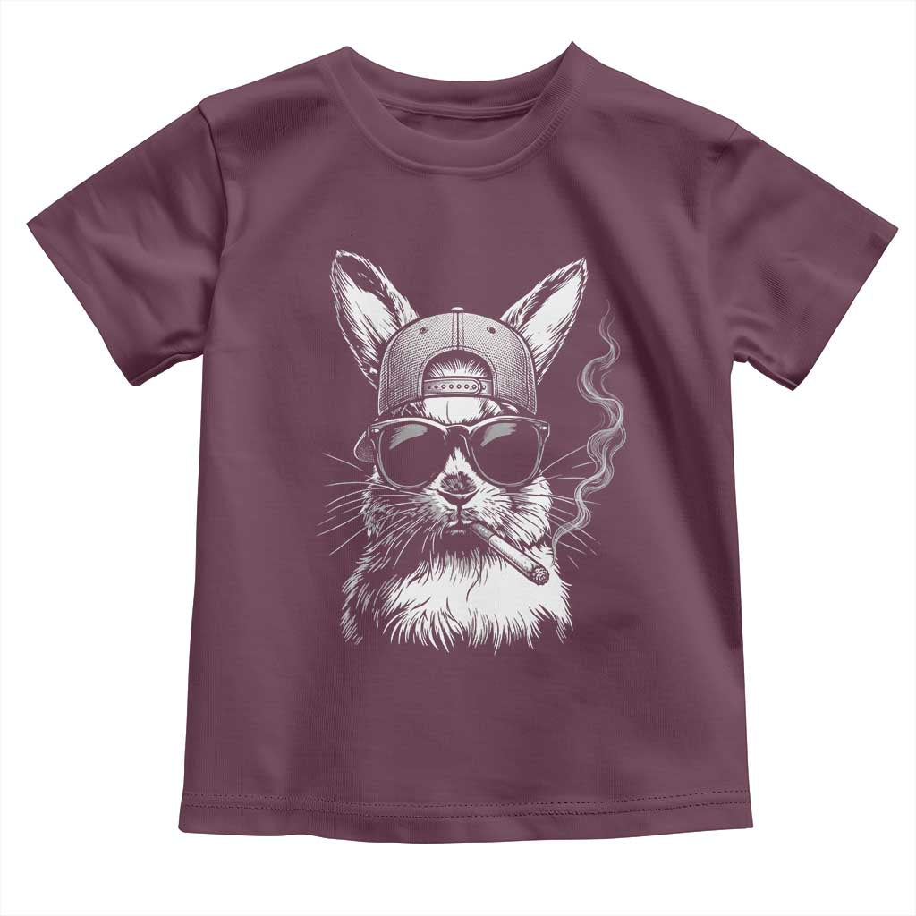 Funny Easter Bunny Smoking Meme Toddler T Shirt TS14 Maroon Print Your Wear
