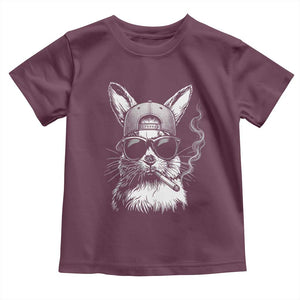 Funny Easter Bunny Smoking Meme Toddler T Shirt TS14 Maroon Print Your Wear
