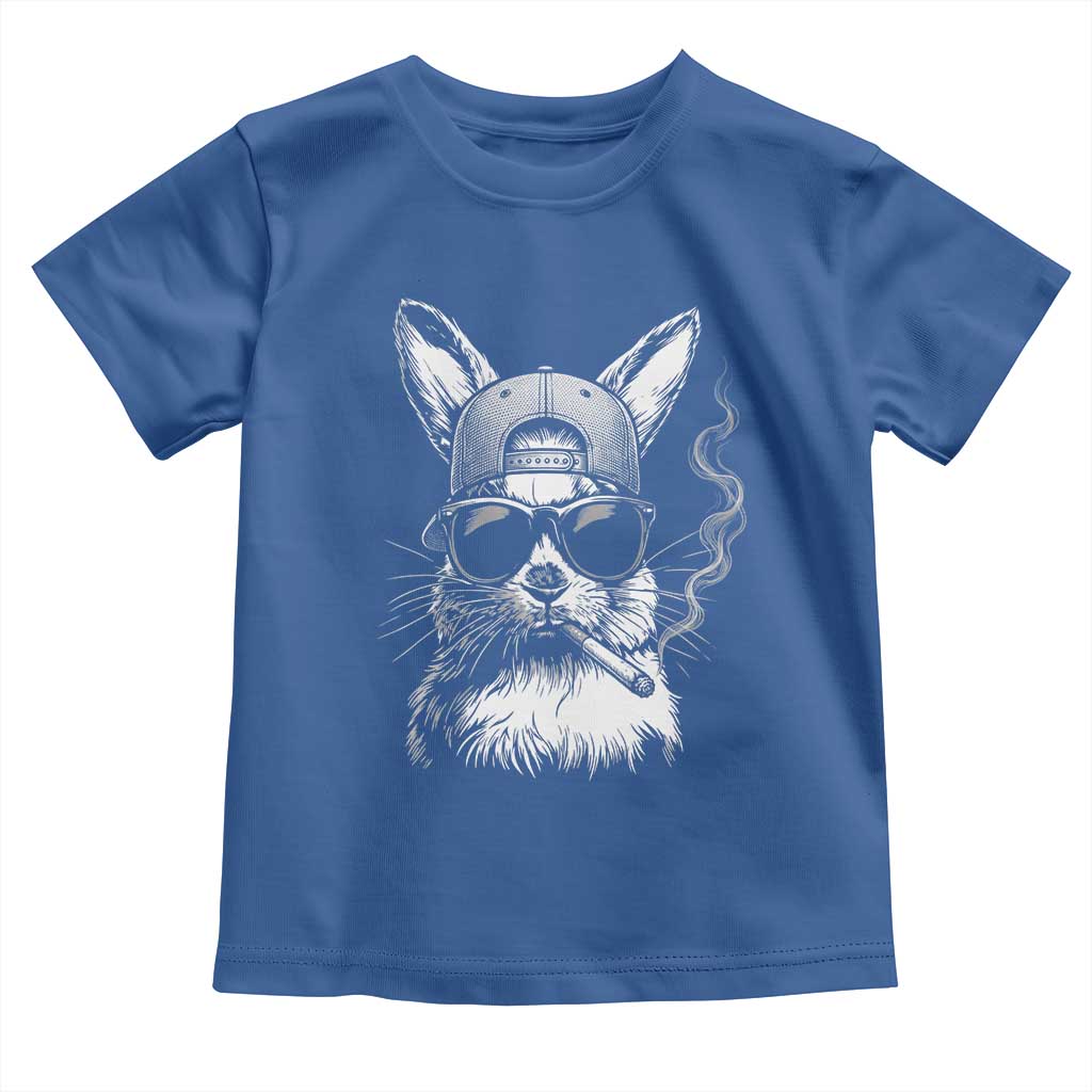 Funny Easter Bunny Smoking Meme Toddler T Shirt TS14 Royal Blue Print Your Wear