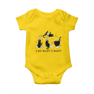 Funny Easter Black Cat Baby Onesie I Do What I Want TS14 Daisy Print Your Wear