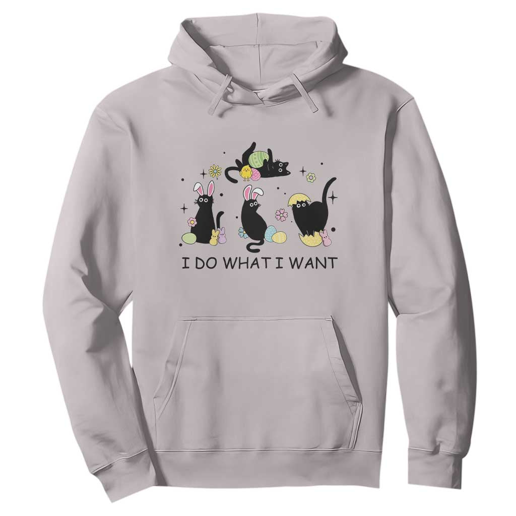 Funny Easter Black Cat Hoodie I Do What I Want TS14 Ice Gray Print Your Wear