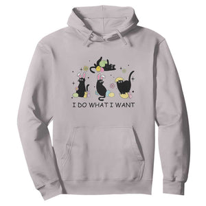 Funny Easter Black Cat Hoodie I Do What I Want TS14 Ice Gray Print Your Wear