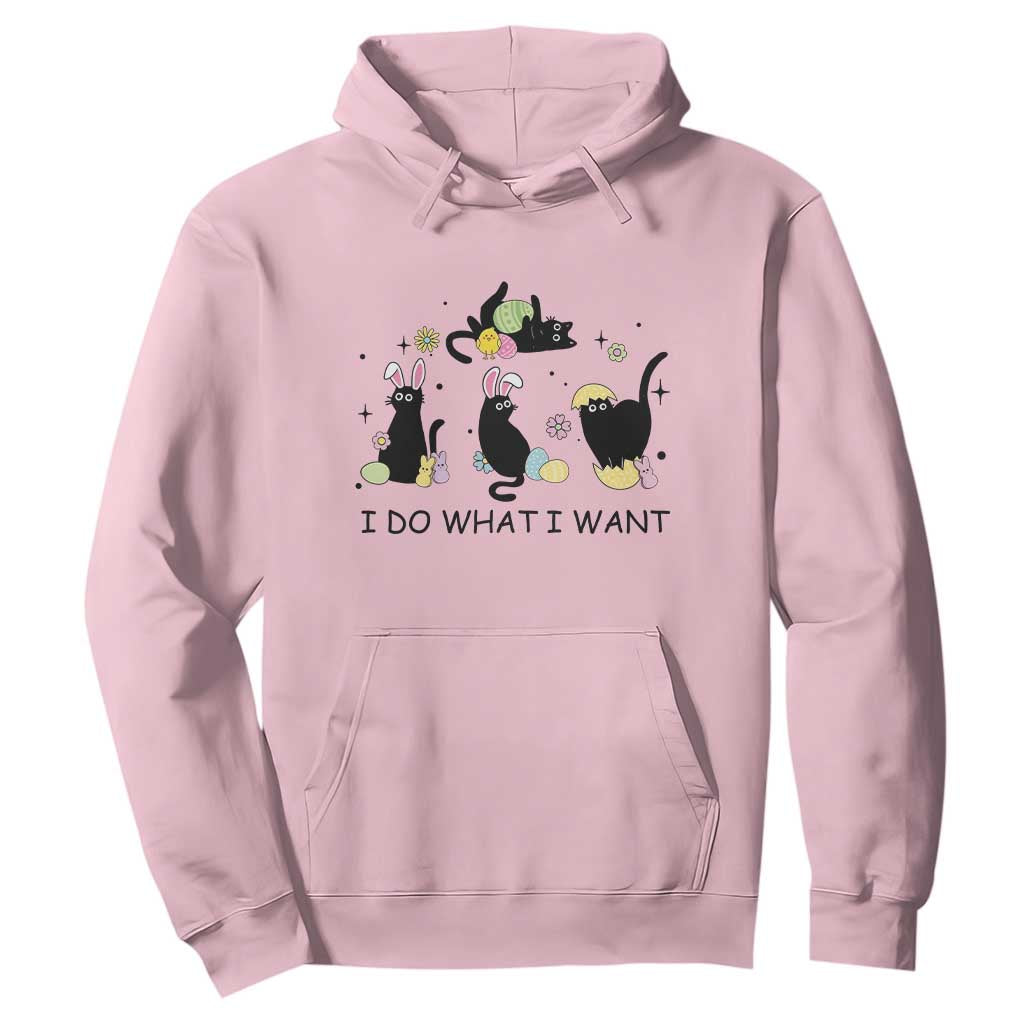 Funny Easter Black Cat Hoodie I Do What I Want TS14 Light Pink Print Your Wear