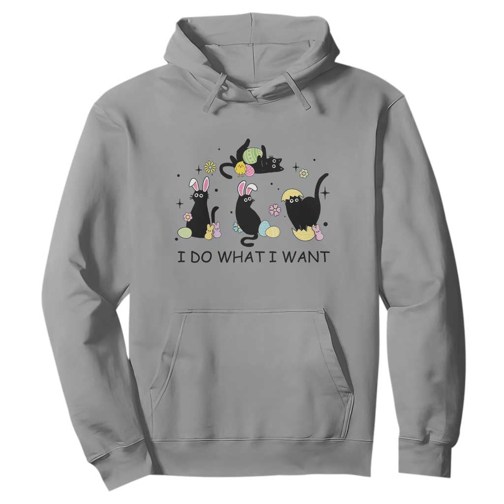 Funny Easter Black Cat Hoodie I Do What I Want TS14 Sport Gray Print Your Wear