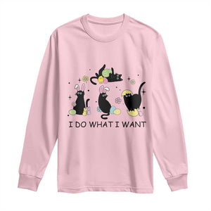 Funny Easter Black Cat Long Sleeve Shirt I Do What I Want TS14 Light Pink Print Your Wear