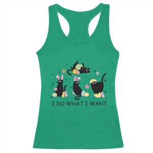 Funny Easter Black Cat Racerback Tank Top I Do What I Want TS14 Irish Green Print Your Wear