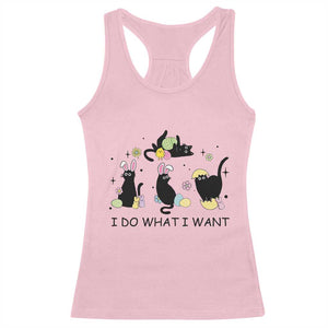 Funny Easter Black Cat Racerback Tank Top I Do What I Want TS14 Light Pink Print Your Wear
