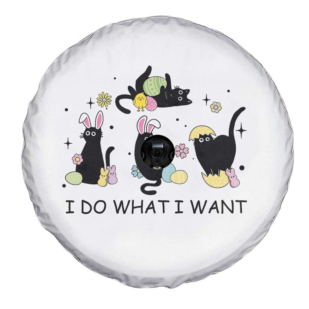 Funny Easter Black Cat Spare Tire Cover I Do What I Want TS14 Print Your Wear