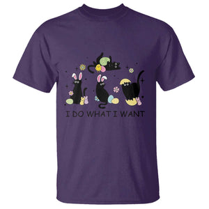 Funny Easter Black Cat T Shirt I Do What I Want TS14 Purple Print Your Wear