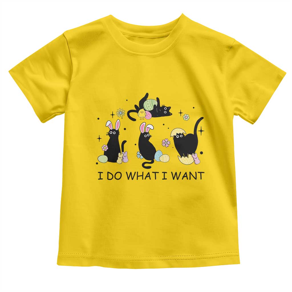 Funny Easter Black Cat Toddler T Shirt I Do What I Want TS14 Daisy Print Your Wear