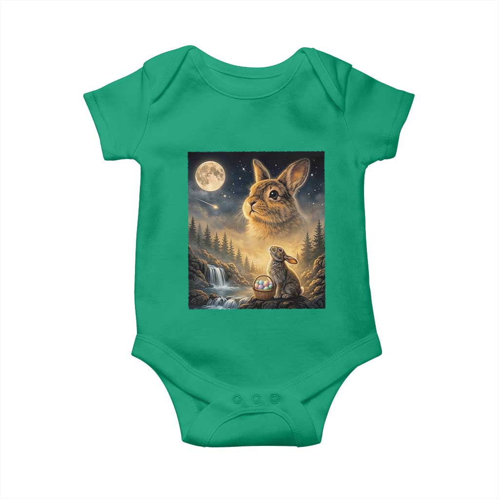 Easter Bunny Howling to the Moon Vintage Baby Onesie TS14 Irish Green Print Your Wear