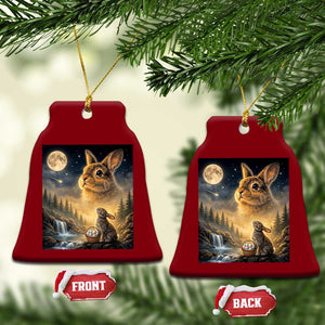 Easter Bunny Howling to the Moon Vintage Ceramic Ornament TS14 Print Your Wear
