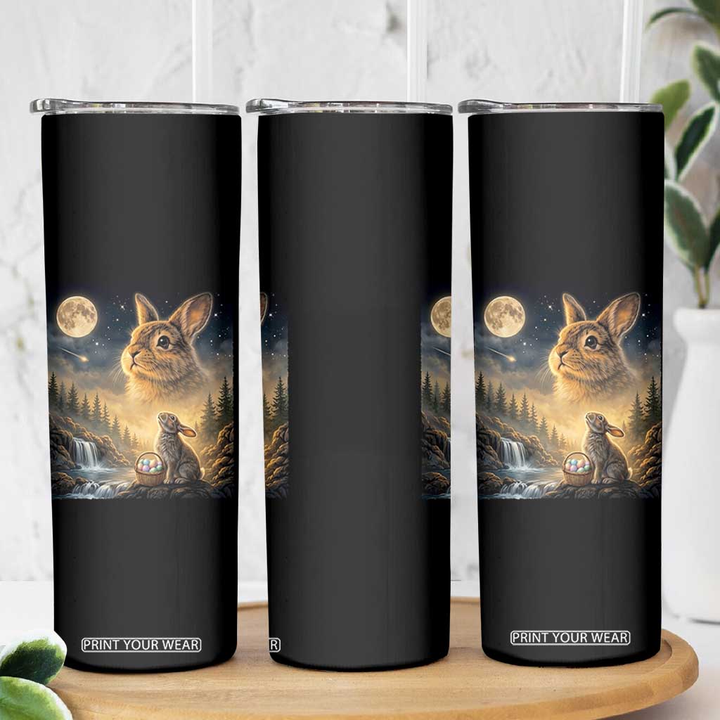 Easter Bunny Howling to the Moon Vintage Skinny Tumbler TS14 Print Your Wear
