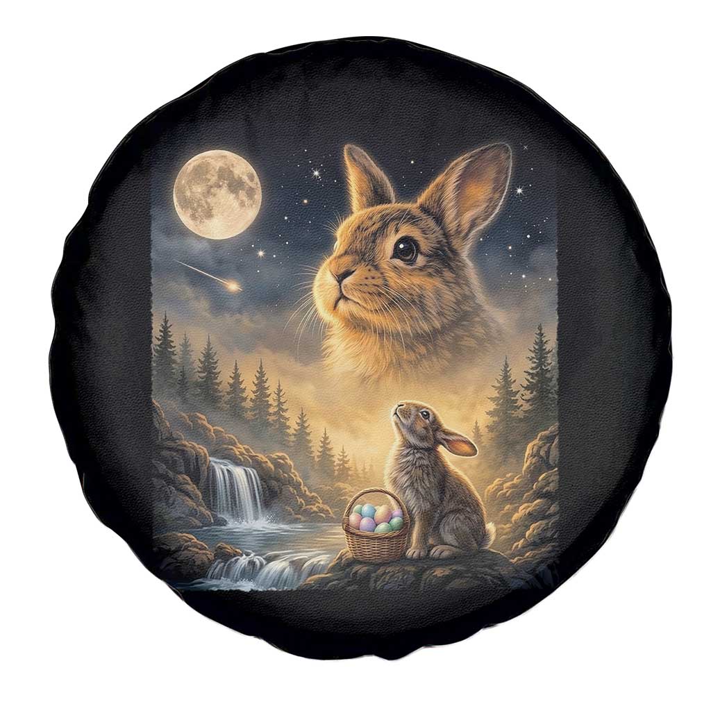 Easter Bunny Howling to the Moon Vintage Spare Tire Cover TS14 Print Your Wear