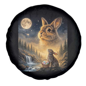 Easter Bunny Howling to the Moon Vintage Spare Tire Cover TS14 Print Your Wear