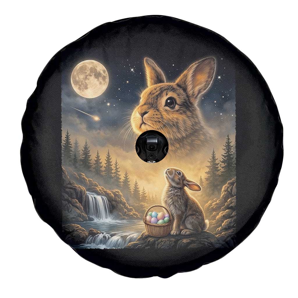 Easter Bunny Howling to the Moon Vintage Spare Tire Cover TS14 Print Your Wear