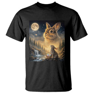 Easter Bunny Howling to the Moon Vintage T Shirt TS14 Black Print Your Wear