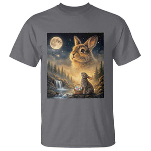 Easter Bunny Howling to the Moon Vintage T Shirt TS14 Charcoal Print Your Wear