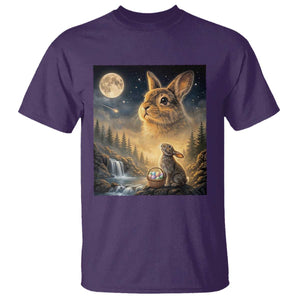 Easter Bunny Howling to the Moon Vintage T Shirt TS14 Purple Print Your Wear