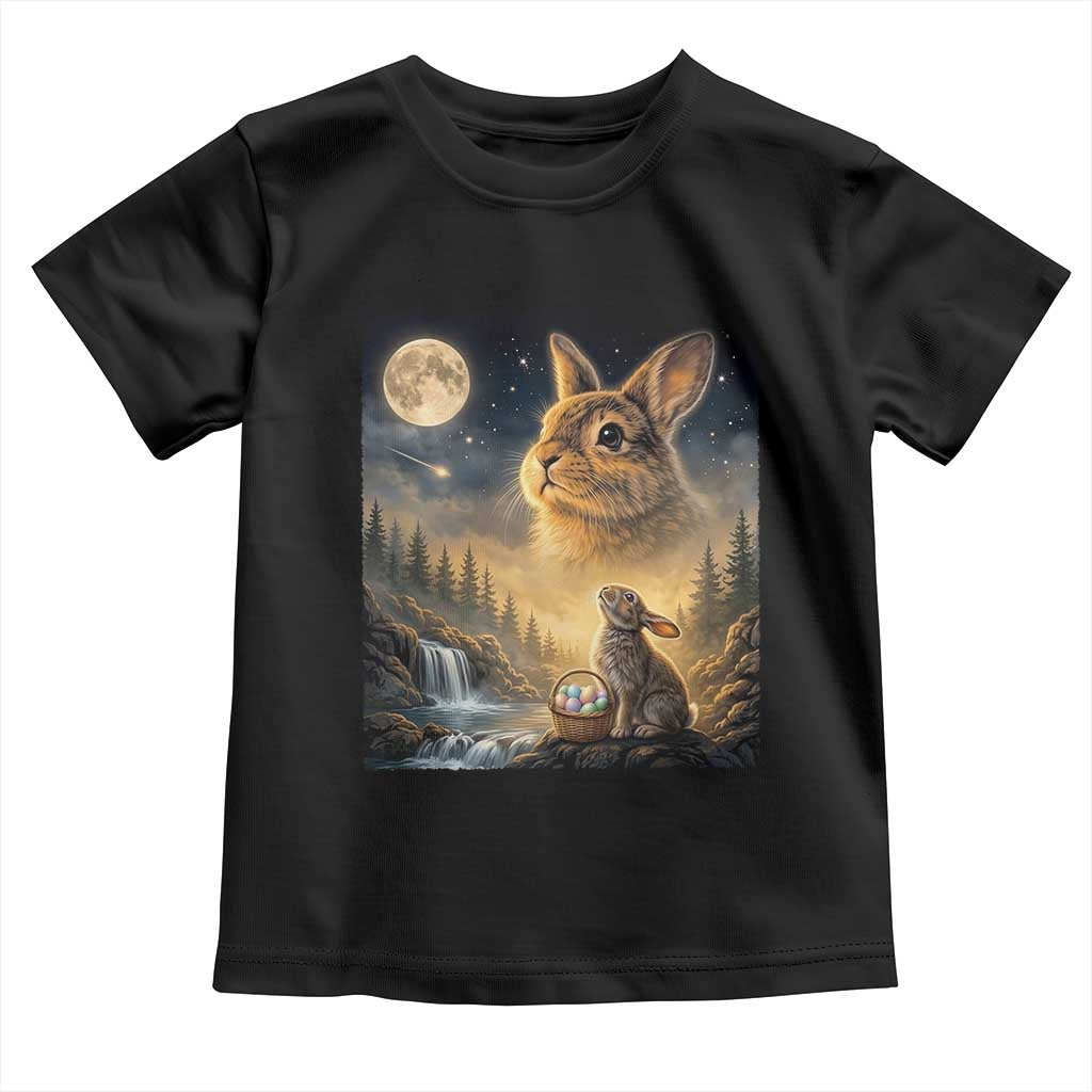 Easter Bunny Howling to the Moon Vintage Toddler T Shirt TS14 Black Print Your Wear