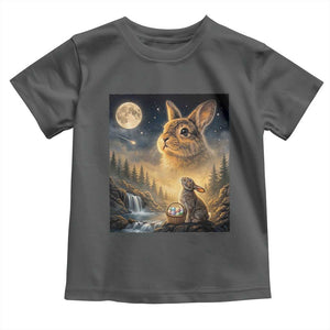 Easter Bunny Howling to the Moon Vintage Toddler T Shirt TS14 Dark Heather Print Your Wear